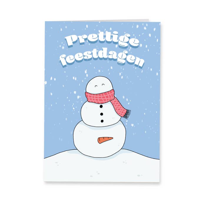 Wenskaart kerst - Sneeuwman voor wholesale door Deadpixel