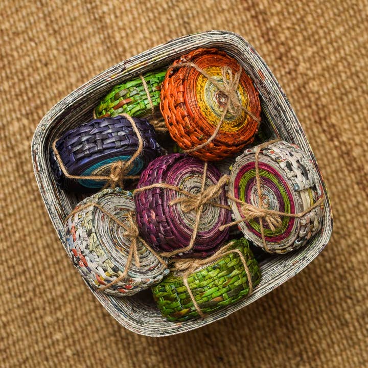 Recycled Newspaper Coaster Sets (Assorted) and other Purchase Wholesale recycled plastic. Free Returns & Net 60 Terms on Faire trending on Faire.