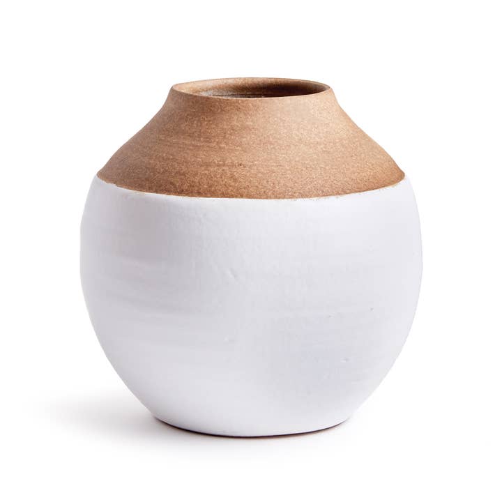 Atwood Vase, Small, Handmade White Ceramic Decorative Pot for wholesale by Napa Home & Garden