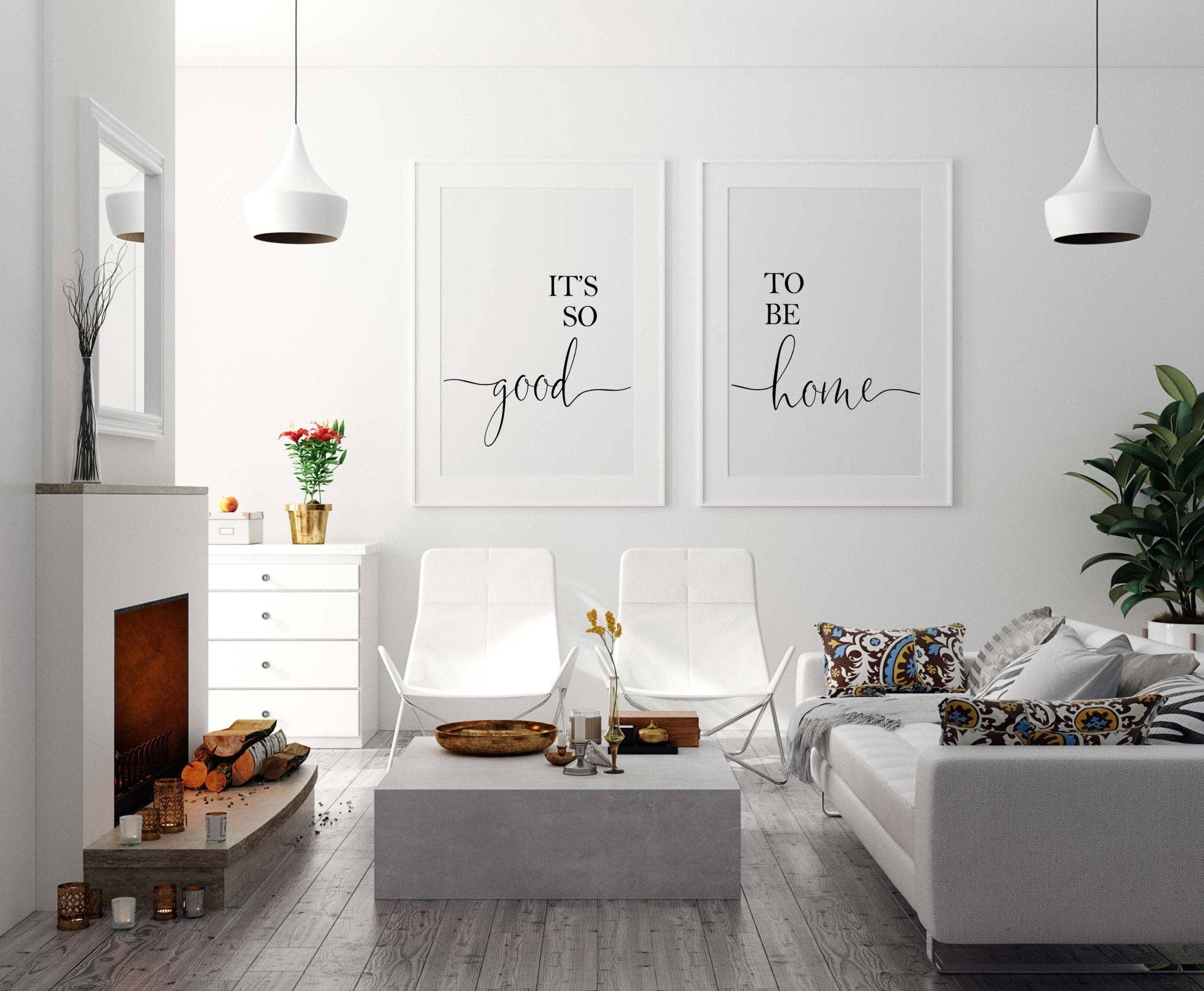 D'LUXE PRINTS - Wholesale Gallery Wall Set - It's So Good To Be Home Prints Set1