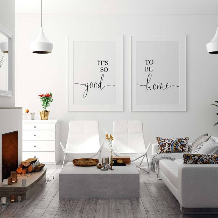 D'LUXE PRINTS - Wholesale Gallery Wall Set - It's So Good To Be Home Prints Set1