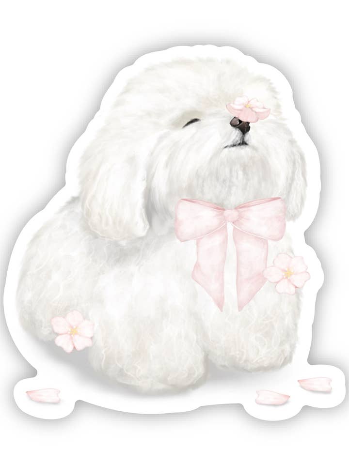 Sakura Bichon Sticker for wholesale by k.Patricia Designs