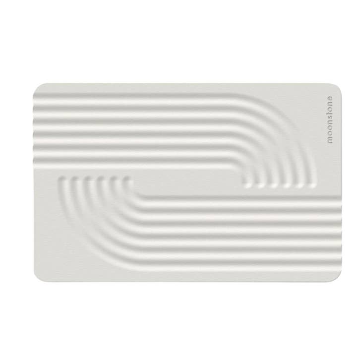 TAPIS DE BAIN EN DIATOMITE TERRA OLA BLANC ETERNEL pour la vente par moonstone