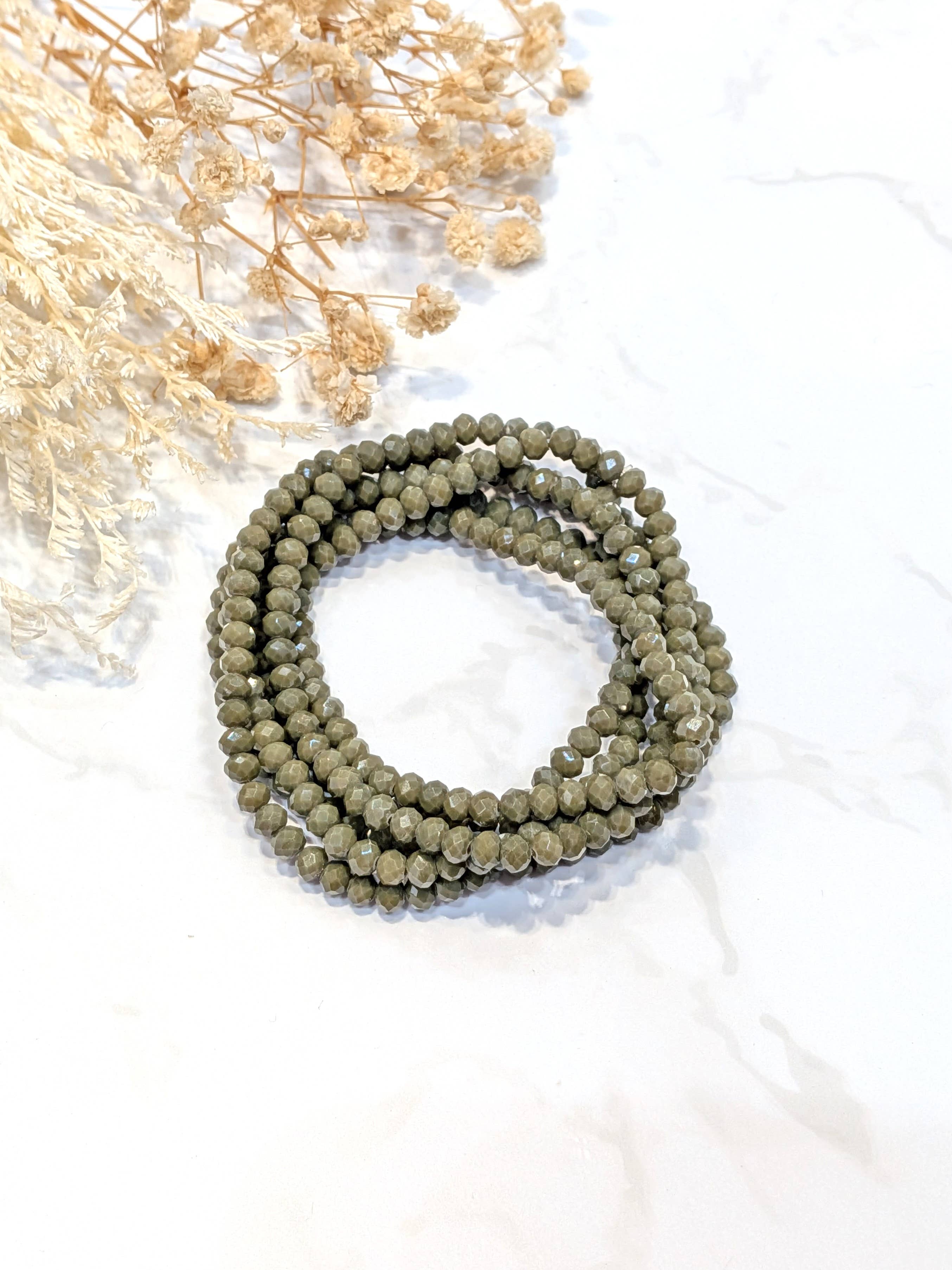 LOLO & YAYA - Vente Bracelets maillon et chaîne - Bracelet élastique Crystal opaque multi tours18