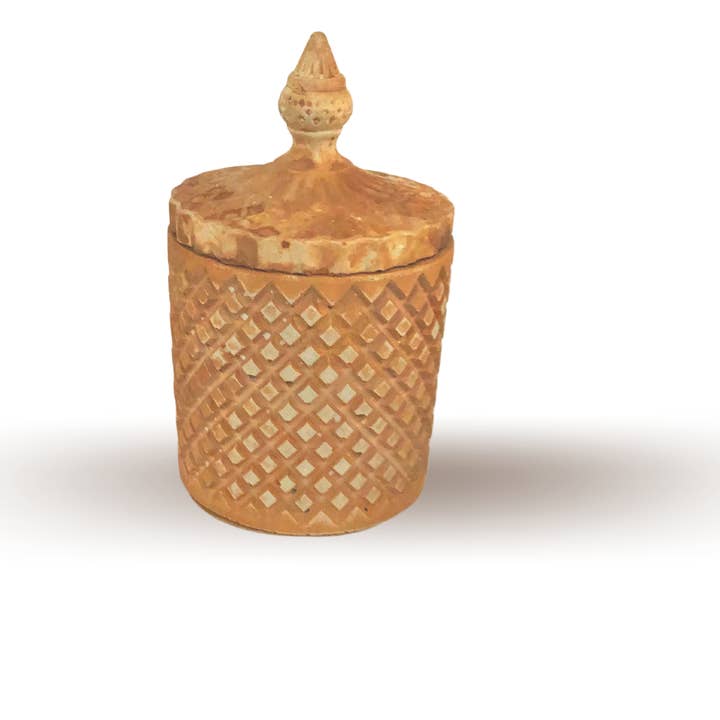 Amber Trinket Jar-Medium for wholesale by Somone Studios