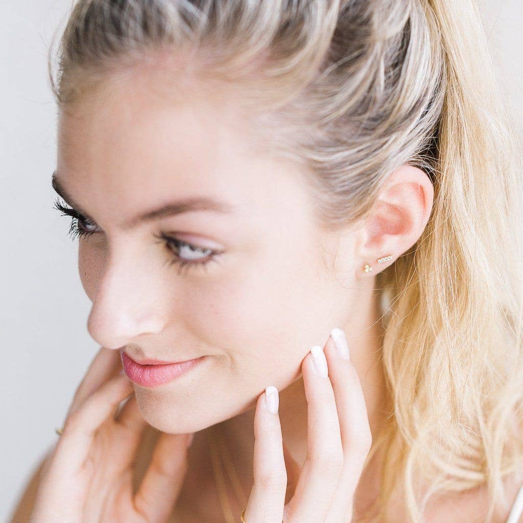 Honeycat Jewelry - Wholesale Dangle Earrings - Flat Drop Crystal Bar Earrings10