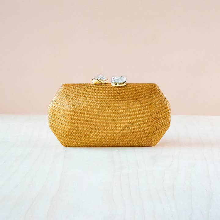 LIKHÂ - Wholesale Clutch Bag - Women's - Camel Clutch Bag - Woven Clutch Purse | LIKHA