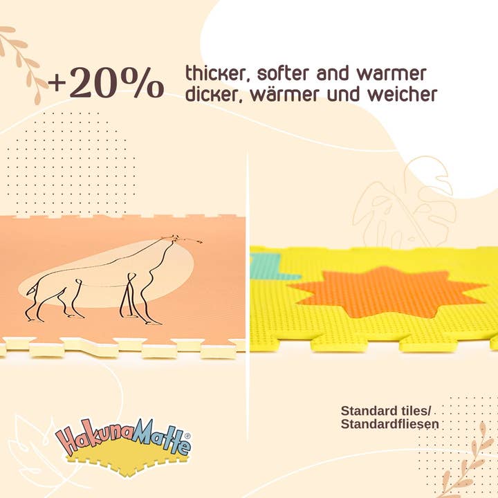 HM Hamburg Merchants GmbH – wholesale Play mat – Kids & baby – Hakuna Matte XXL Foam Play Mat «Jungle Sunset» 1.8 x 1.2 m2