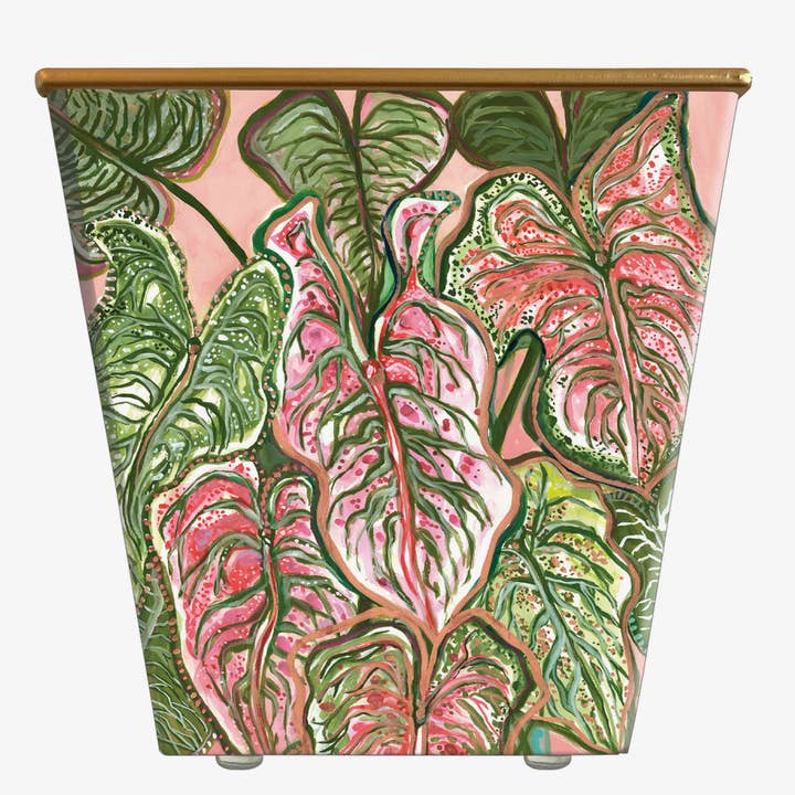 Robin Raymond Caladiums Cachepot Candle for wholesale by Hedge Farm Candles and Containers