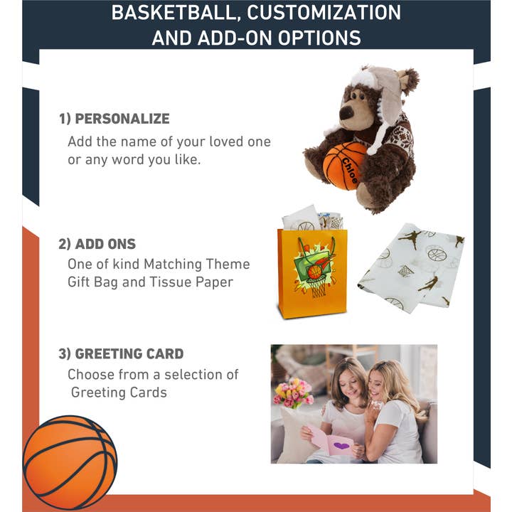 Cota Global - Wholesale Stuffed/Plush Toy - Kids & Baby - Super Soft Plush Grizzly Bear Basketball with Clothes