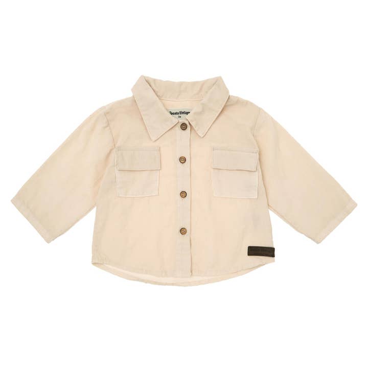 Baby Microcorduroy Overshirt W61223 for wholesale by Tocoto Vintage