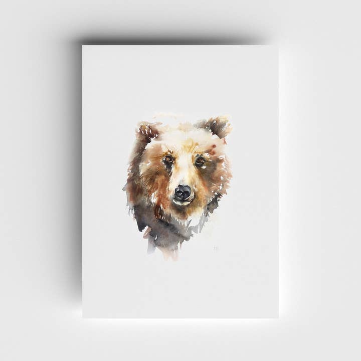 Impression Édition Limitée Benny Grizzly pour la vente par Kelly Clause Art