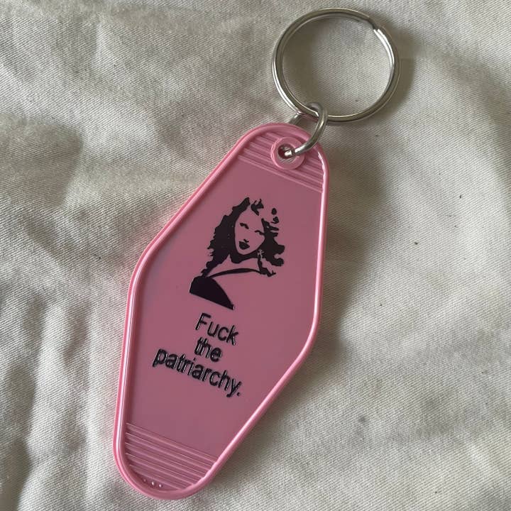 Motel Key Fob - Taylor Swift, F&ck the patriarchy for wholesale by The 3 Sisters Design Co.