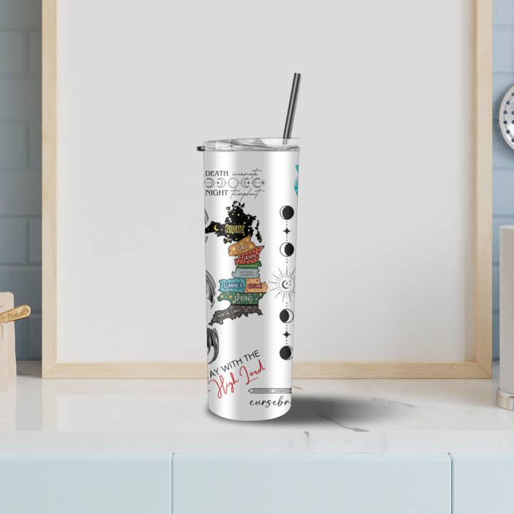 ACOTAR Tumblers | 20 oz skinny insulated tumblers for wholesale by Full Moon Arts & More
