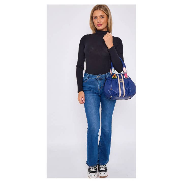 Superbia - Vente Sac à main avec poignée sur le dessus – femme - Sac Citrouille Double Fermeture Éclair Multicolore Superbia Soft 504-19