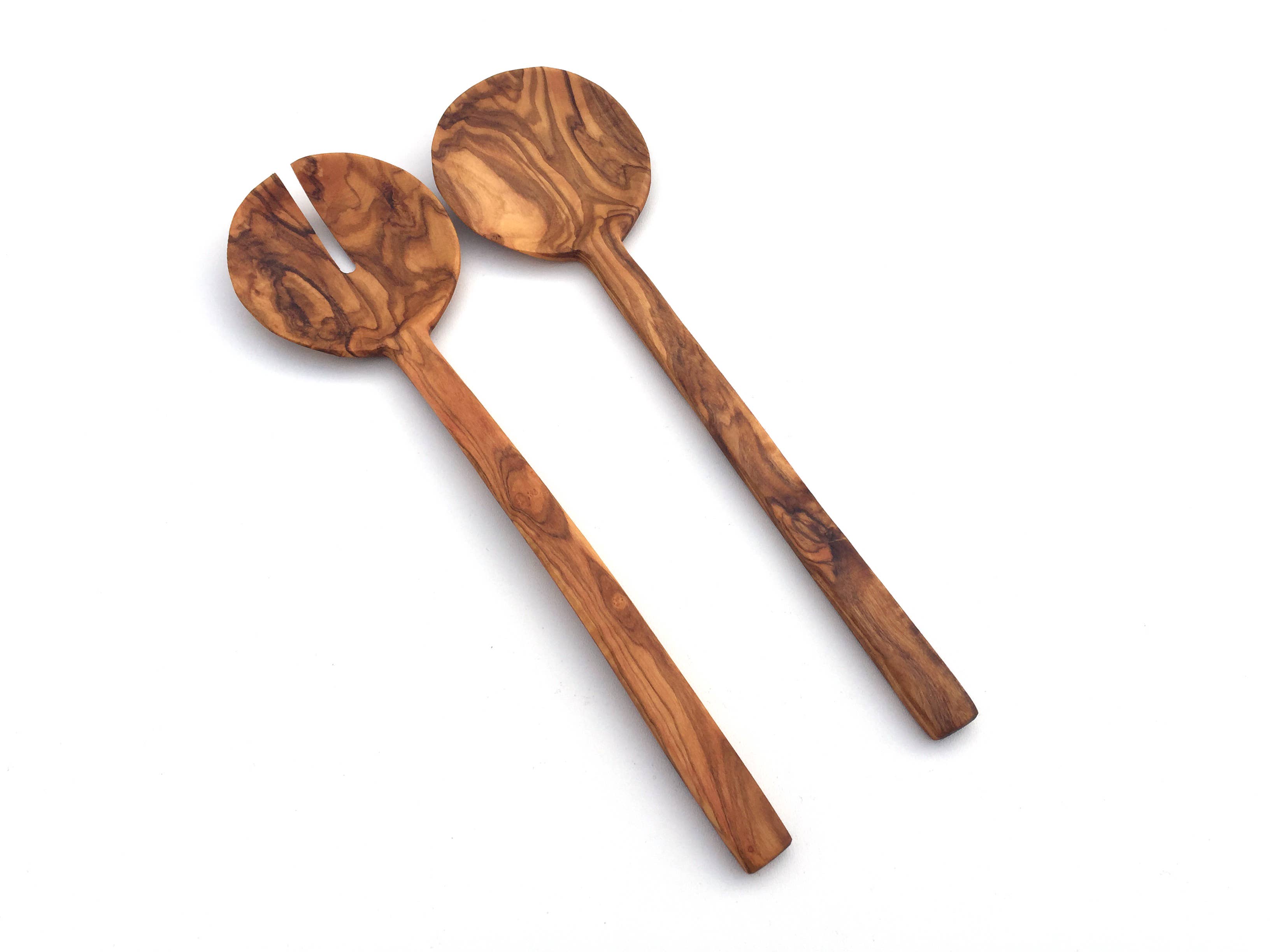 medina mood - Wholesale Serving Utensil - 2-piece salad servers New York flat & light 26 cm olive wood3