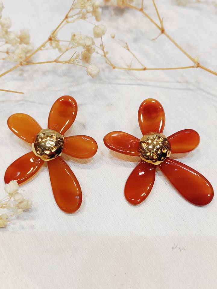 Alessandra Flower Earrings for wholesale by LOLO & YAYA