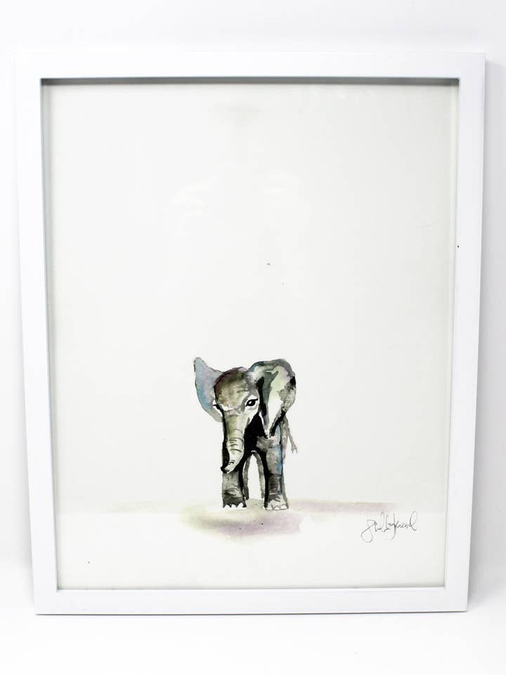 Baby Elephant Art Print for wholesale by Shelby Kregel Art and Design