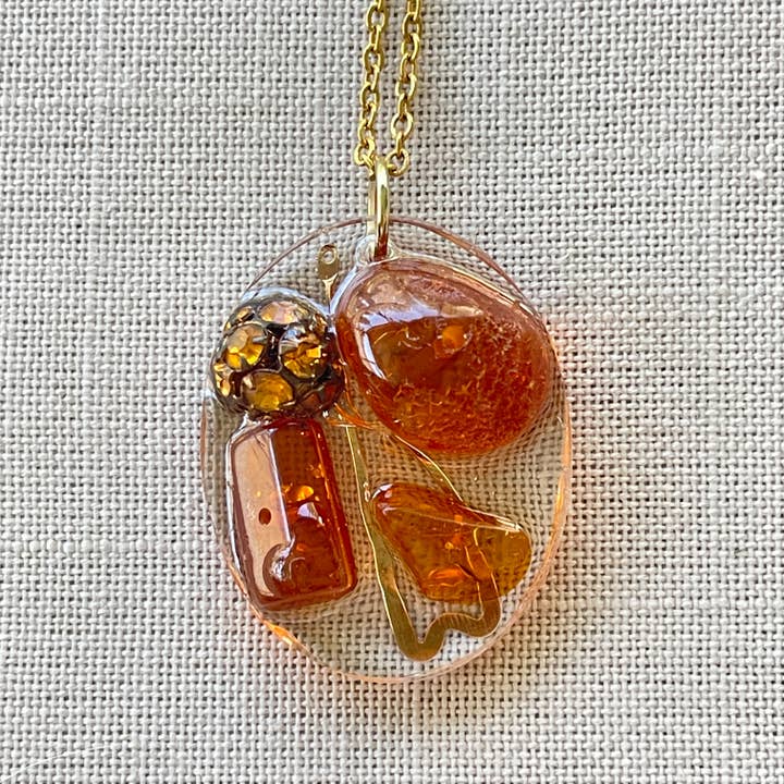 Baltic Amber Bling & Gold for wholesale by Retro Ruby Jewels