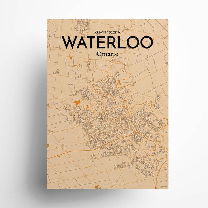 OurPoster.com - Wholesale Poster - Waterloo City Map Poster56