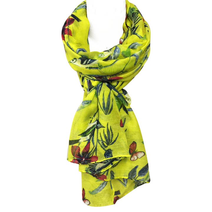 Wrapables.com - Wholesale Scarf - Women's - Wrapables Soft Viscose Bird Print Multi-Style Scarf3