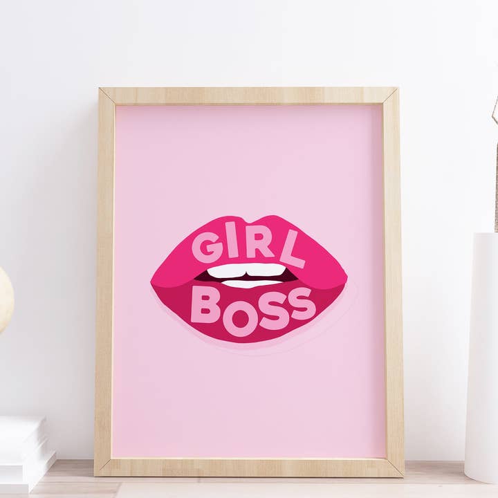 Girl Boss Lips Estampado para venta al por mayor de Design By Emma