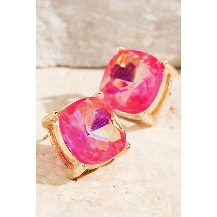 Urbanista - Vendita all'ingrosso Orecchini a bottone - Orecchini a bottone con vetro sfaccettato12