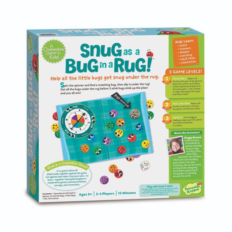 Just Imagine Toys - Wholesale Brain Game - Kids - Cooperative Game - Peaceable Kingdom Snug as a Bug in a Rug3