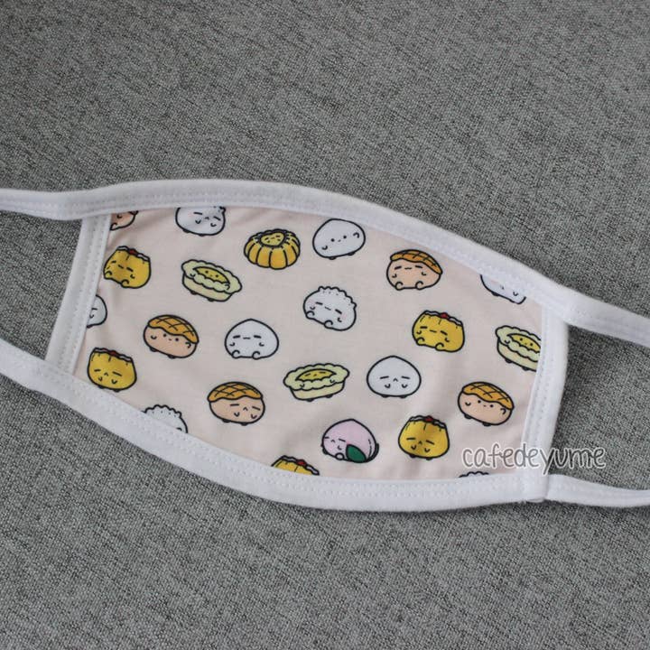 Dim Sum Buddies Cloth Mask for wholesale by Cafe De Yume