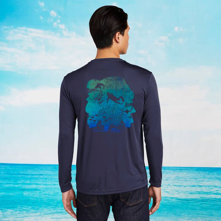 "Deep Dive" UPF 50 Performance Ultra Comfort Shirt for wholesale by Caloosa WaterWear