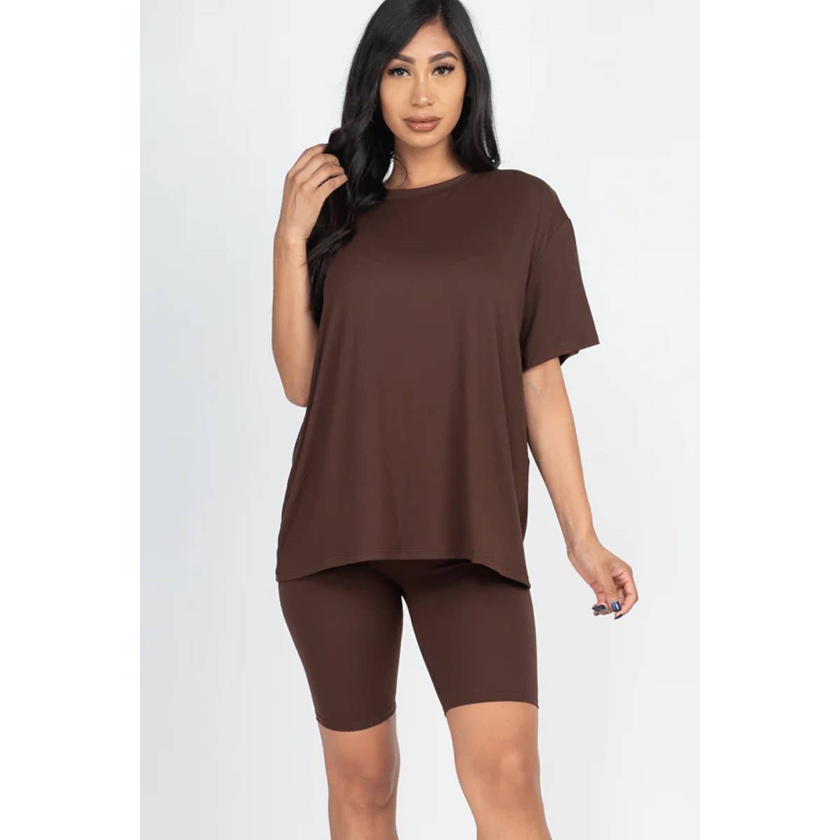 HiteJeans – wholesale Top & short set (NOT loungewear) – Women’s – TWO PIECE TOP BIKER SHORTS SET21