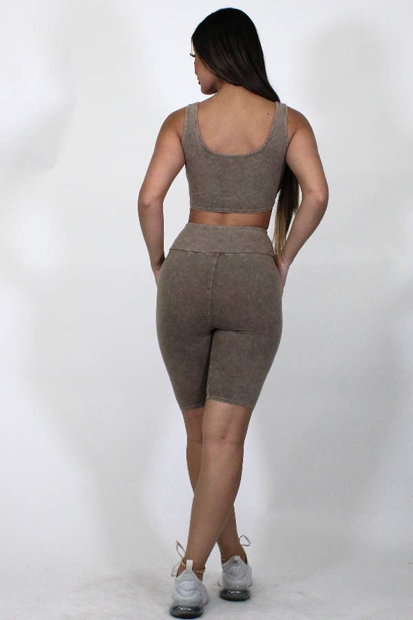 Junie – Großhandel Loungewear-Set – Damen – Mineralgewaschenes Tanktop und Biker Short Set39