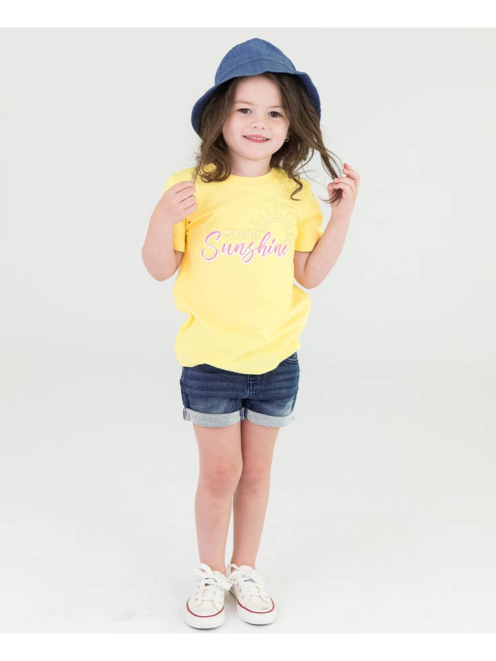Blue Girls Medium Wash Stretch Denim Shorts for wholesale on Faire