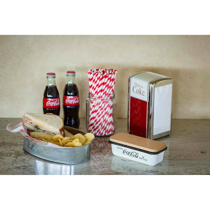 TableCraft Products Company - Wholesale Drinking Straw - Coca-Cola Unwrapped Straws, Red Stripe, Pack of 1002