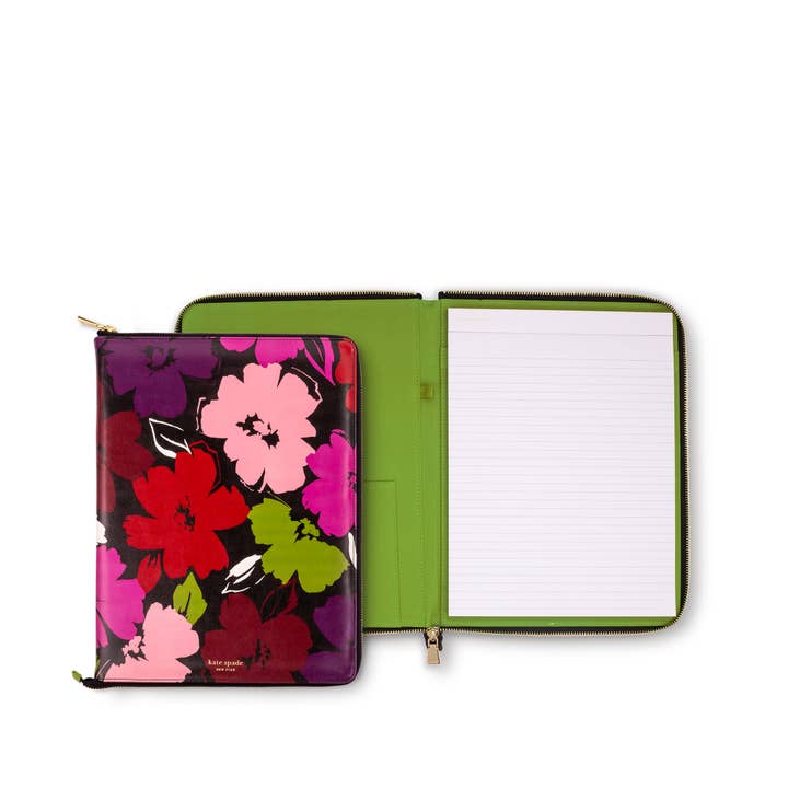 Kate Spade New York by Lifeguard Press - Wholesale Notepad - Notepad Zip Folio, Painterly Blooms
