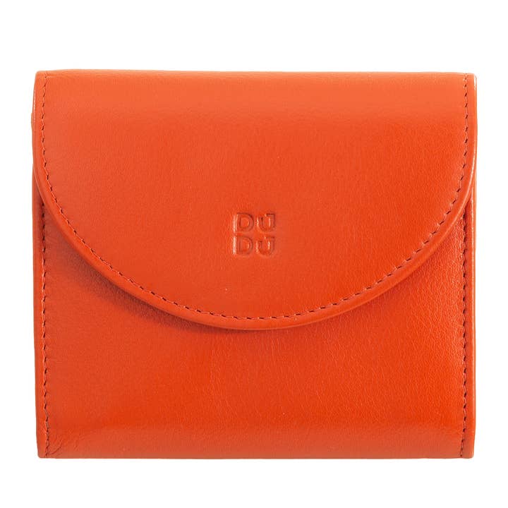 Dudu Small Women'S Leather Wallet Purse Pouch Orange for wholesale by dudu