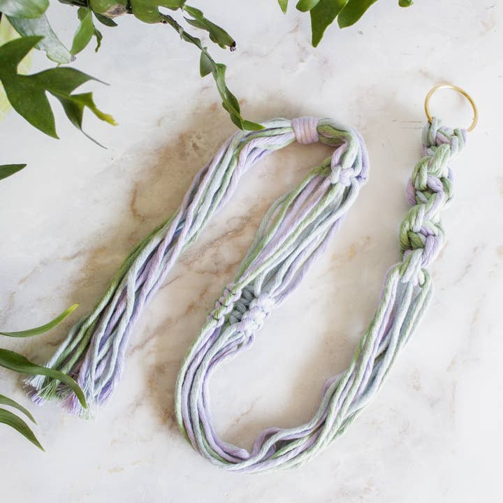 Modern Bo Studio – wholesale Hängande kruka – Chunky Twist Växtampel - Flerfärgad