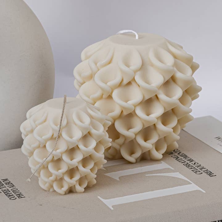 Hiroyi Decor - Vente Bougies originales - Paire de bougies contemporaines Pinecone0