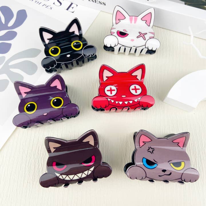 mildstyles - Wholesale Hair Clip - Women's - Cute carton cat hair claw clip