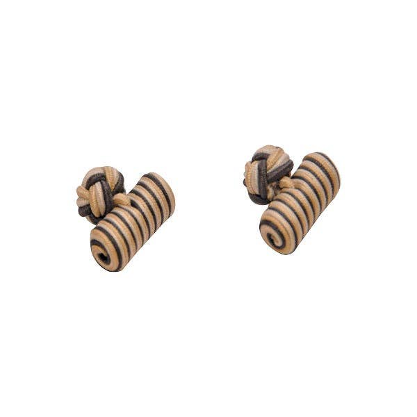 AusCufflinks – wholesale Cufflinks – Yellow, Grey & White Barrel Cufflinks0