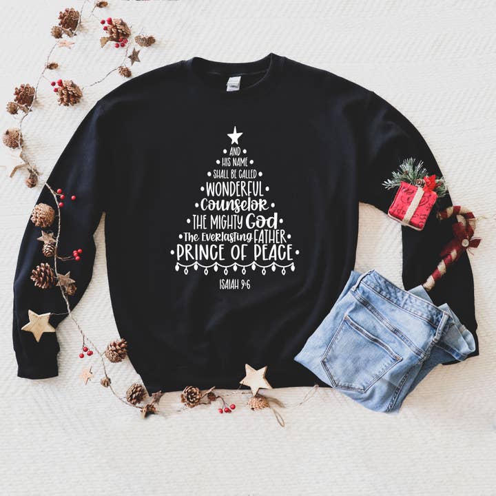 Prince Of Peace | Sweatshirt | Faith | Christmas | Religious for wholesale by Uplifting Threads Co Wholesale