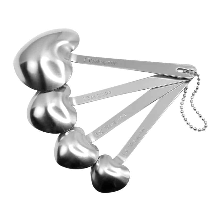 R&M International – Colher de medição por atacado – Colher Medição Set Corações1