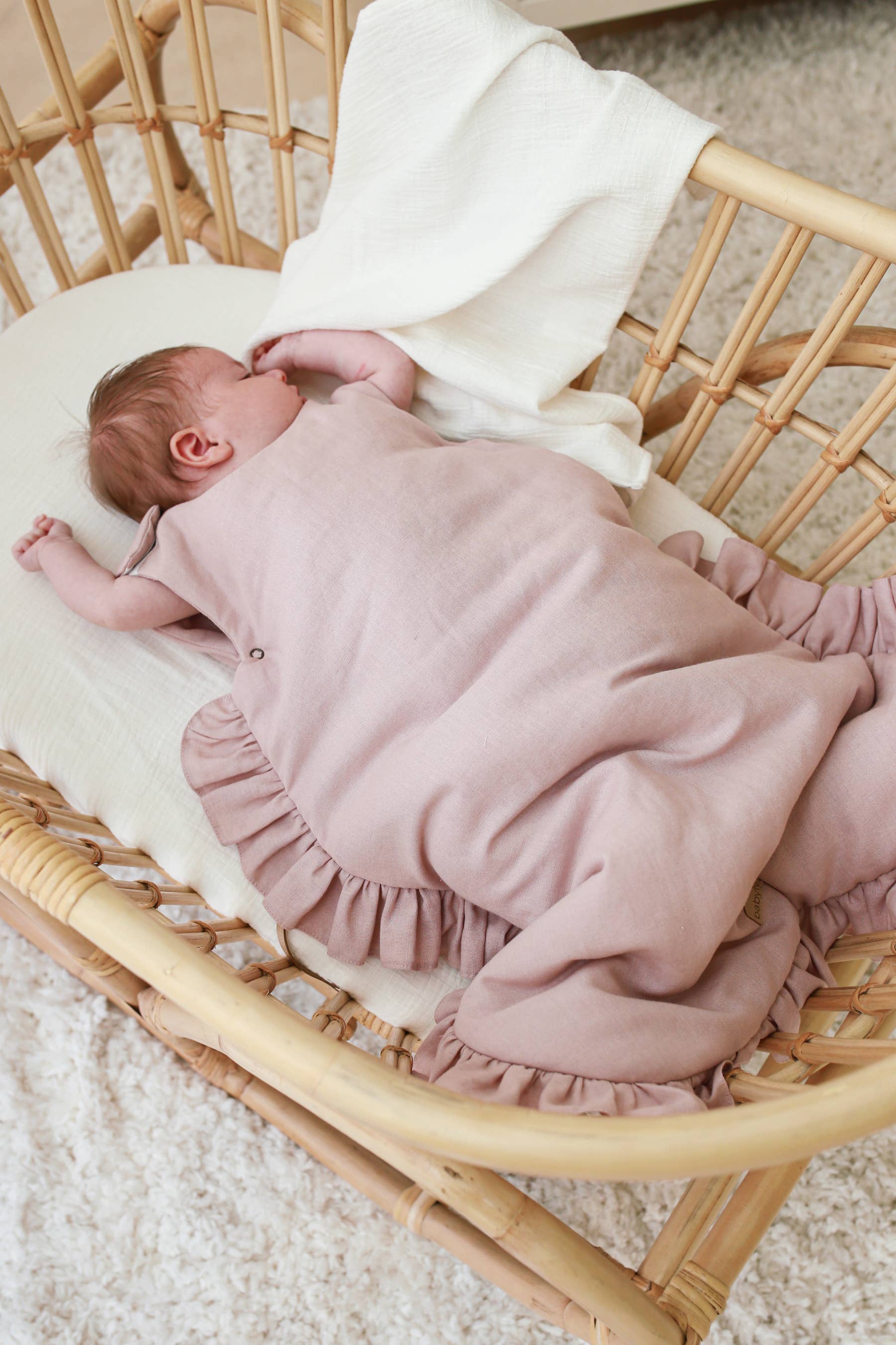 Babyly - Wholesale Sleepsack - Baby - linen baby sleeping bag frills -2 colors / 1, 1.5, 2.5 TOG7