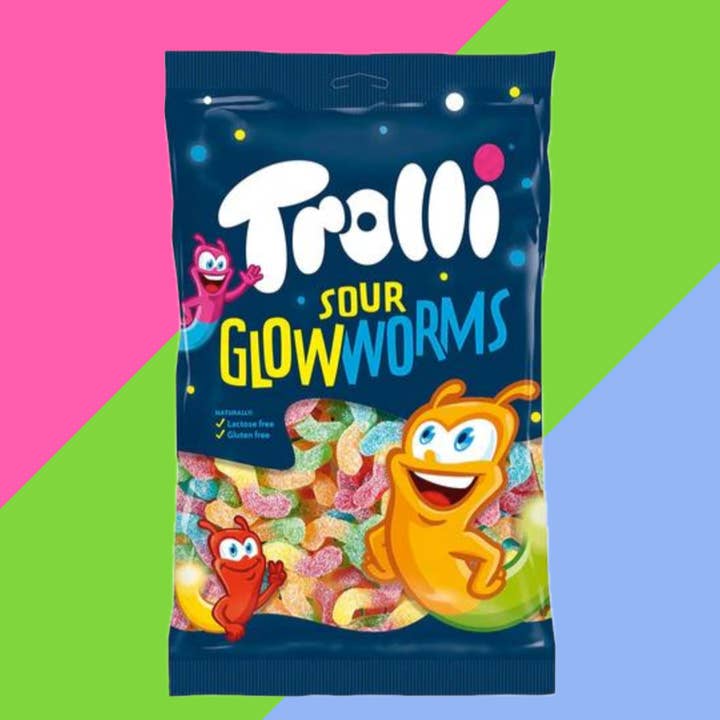 Gaffney's Sweets & Treats Wholesale - Wholesale Gummy - Trolli Sour Glowworms Bag 1kg