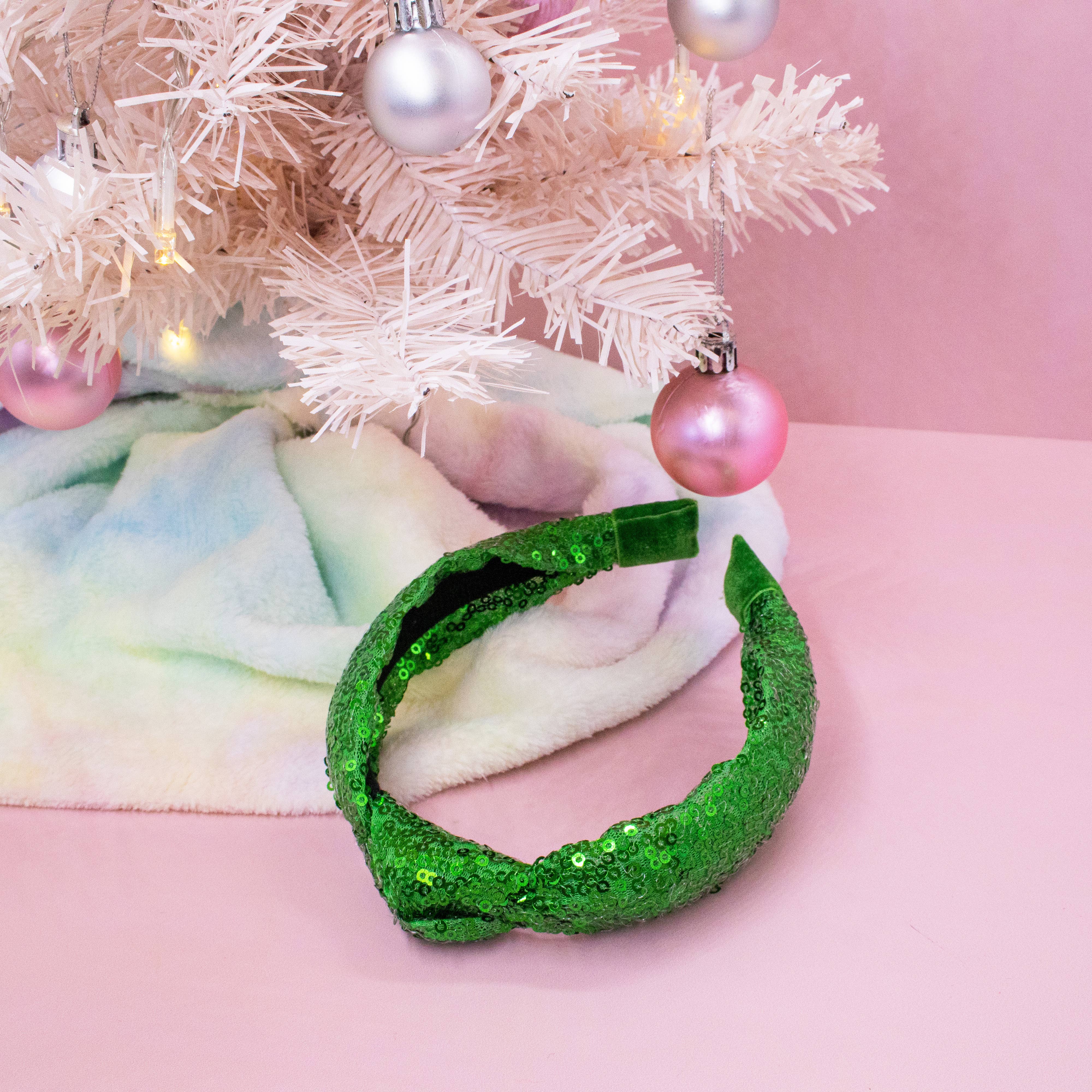 Frog Sac - Wholesale Fashion Headband - Kids - Sequin Knot Headband - Valentine's, Christmas, St. Patrick's13