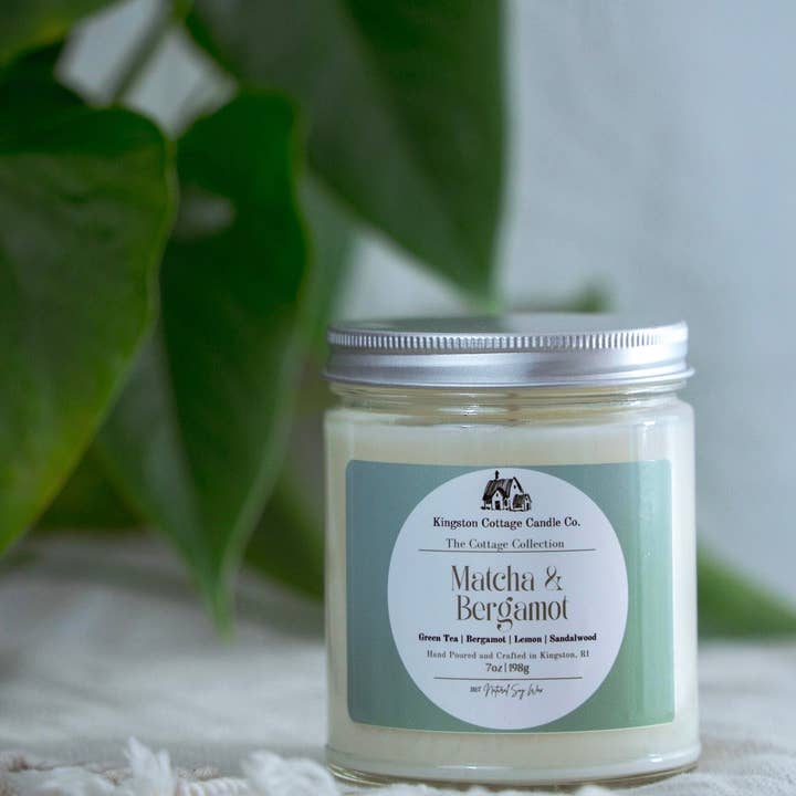 Kingston Cottage Candle Co. - Wholesale Jar/Filled Candle - Matcha and Bergamot Candle2