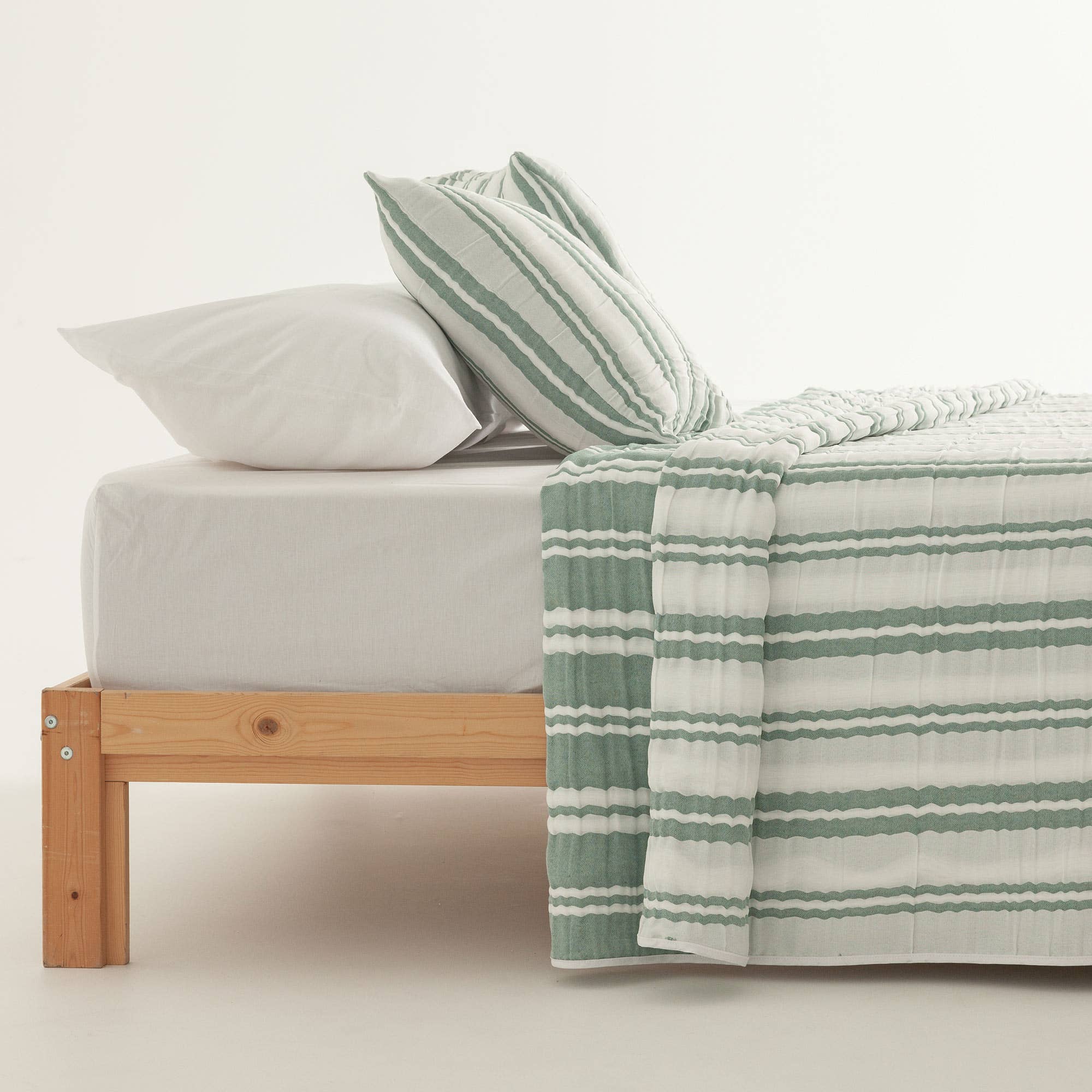 GAMUSI – Edredão por atacado – Colcha jacquard leve algodão riscas TENA7