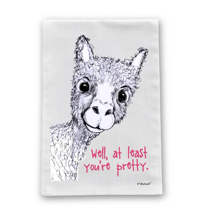 Pretty Alpaca Dish Towel for wholesale by Pithitude