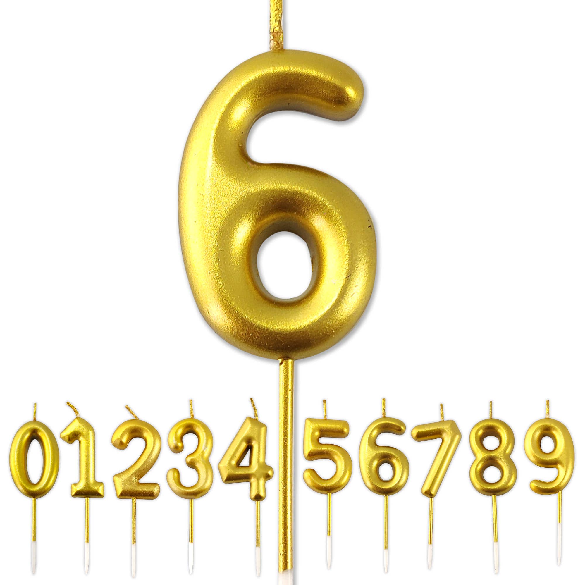 Toyventures - Wholesale Cake Candle - Gold Birthday Age Number Year Candles Cake Topper7