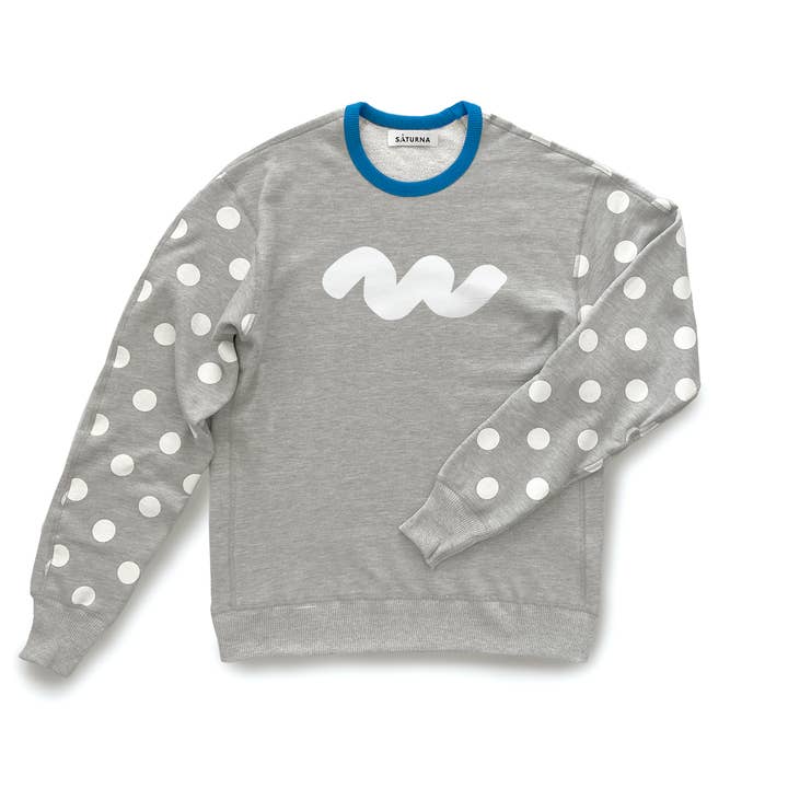 Abstract Ecology Wave Collection - Crewneck for wholesale by Saturna Outdoor Research